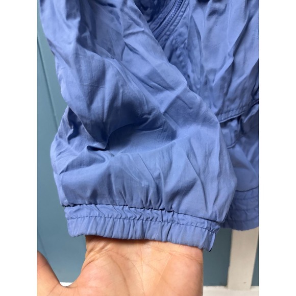 Vtg IXSPA 2000 Vintage Windbreaker Jacket Periwinkle 90s Abstract Pattern Medium - Picture 3 of 7